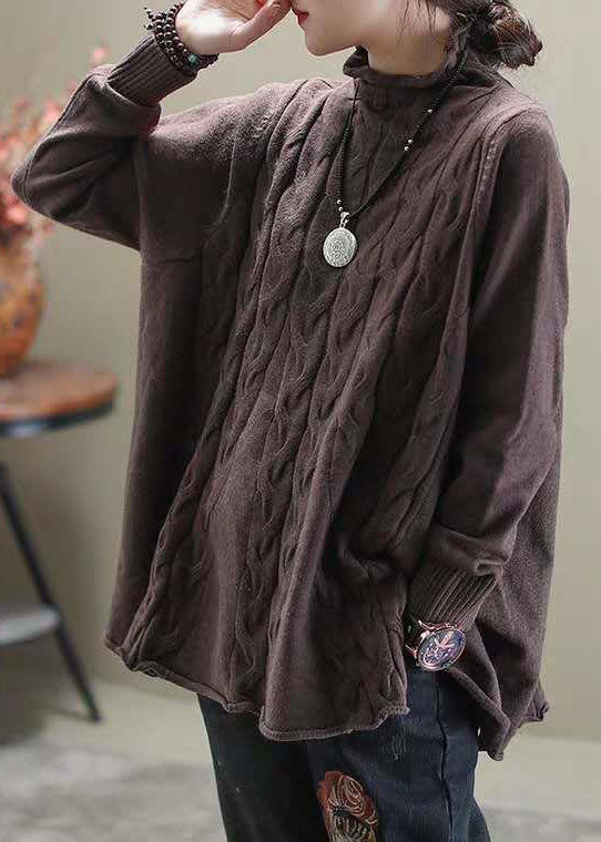 TS | Elegant turtle-neck sweater in cable knit