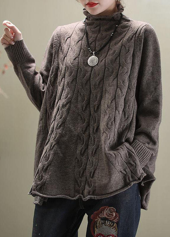TS | Elegant turtle-neck sweater in cable knit