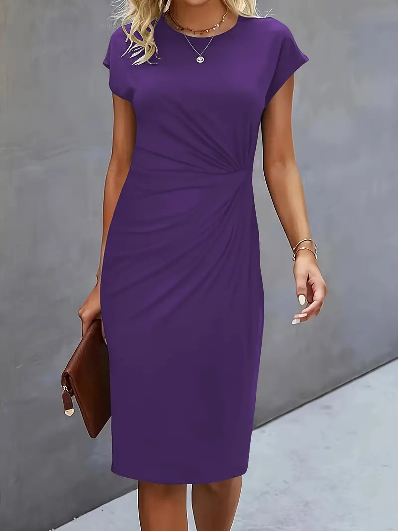 LM | Midi dress with bow at the front for women