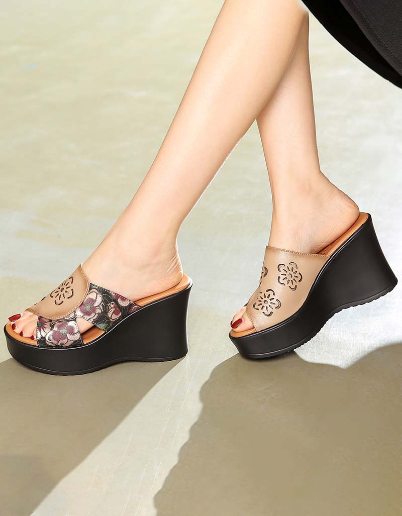 LD | Nieuwe Vrouwen Retro Platform Sleehakken