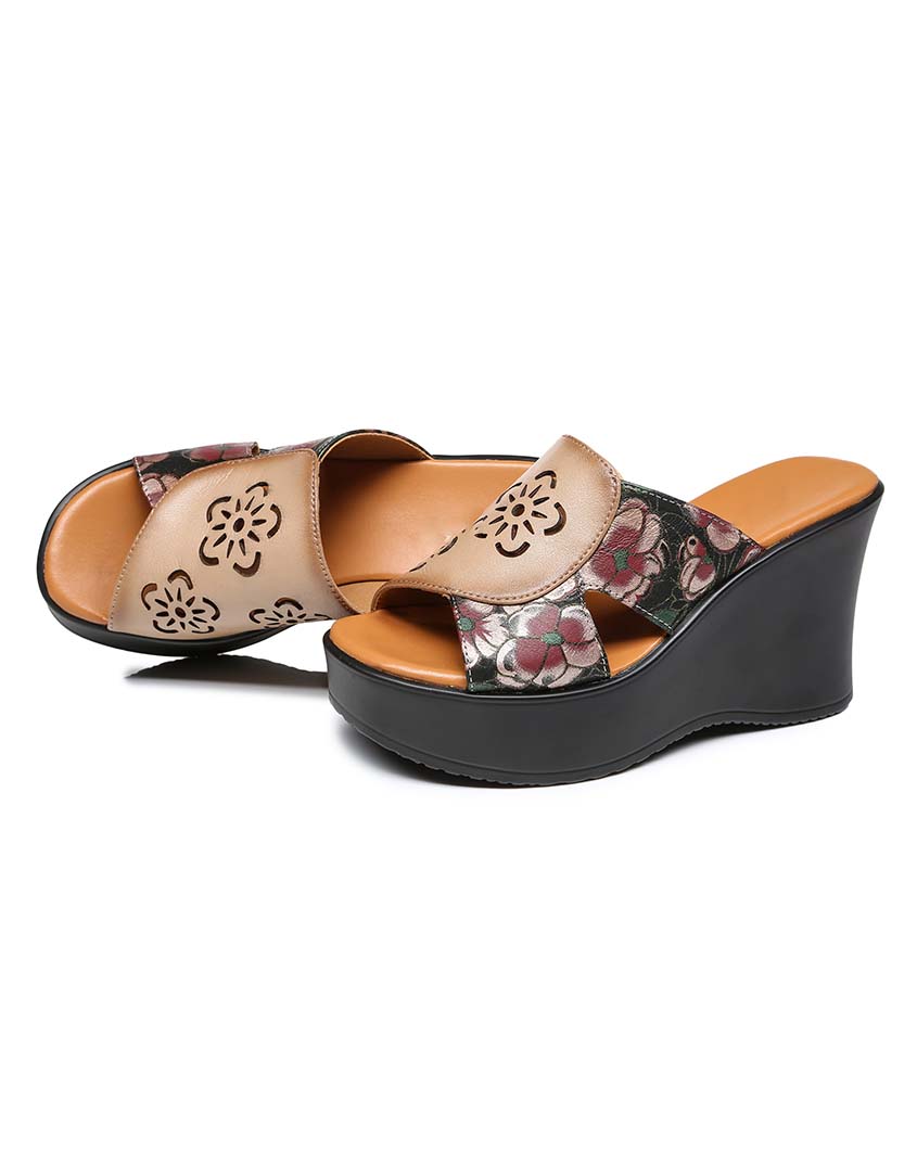 LD | Nieuwe Vrouwen Retro Platform Sleehakken