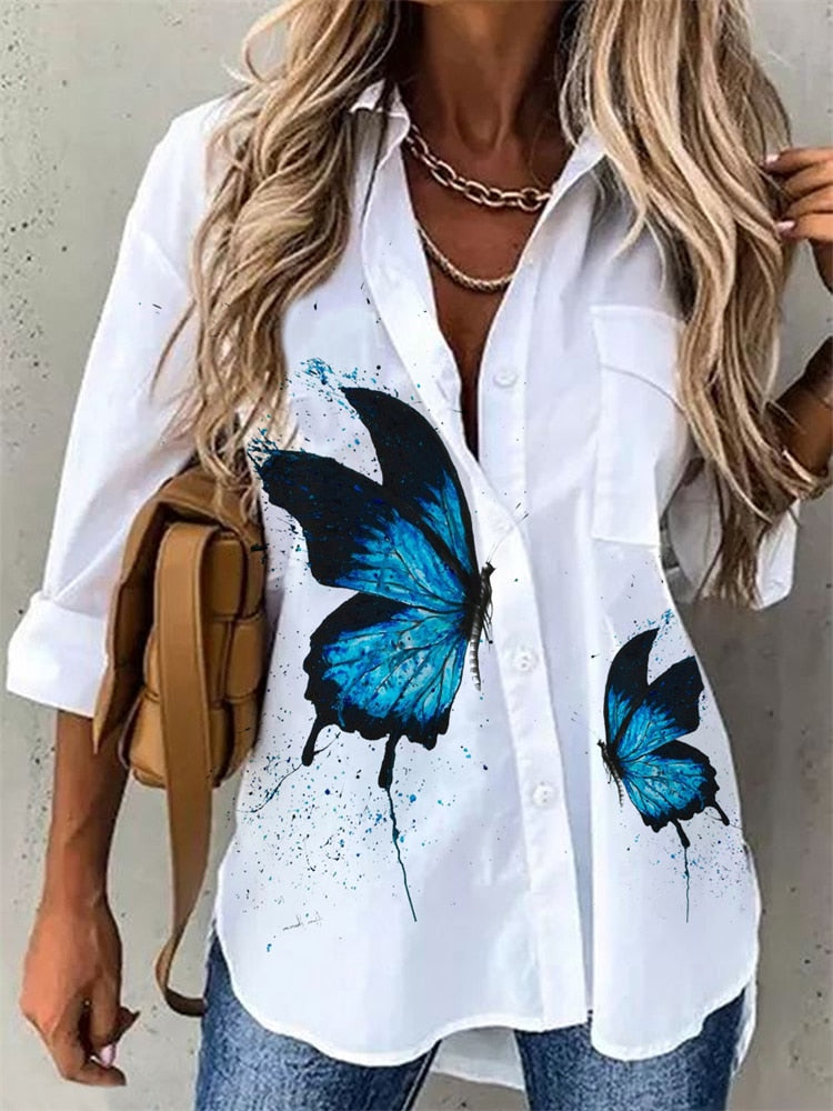 TS | Pretty blouse with butterfly print