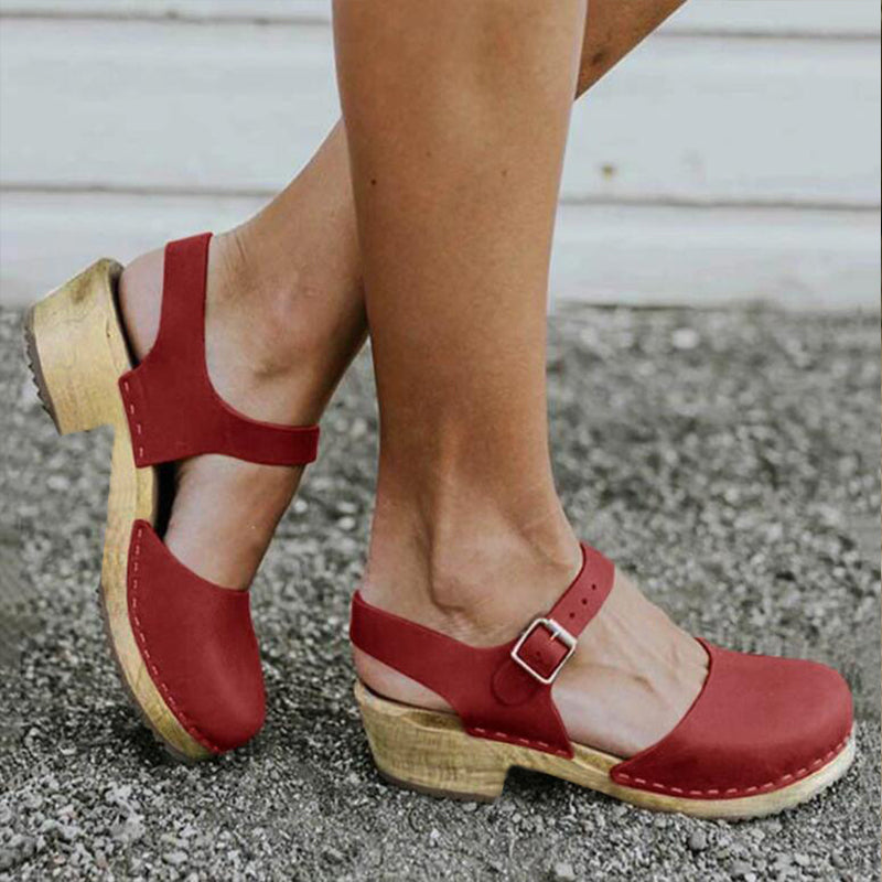 LD | Vrouwen Zomer Platform Sandalen Wedge met Gesp Band