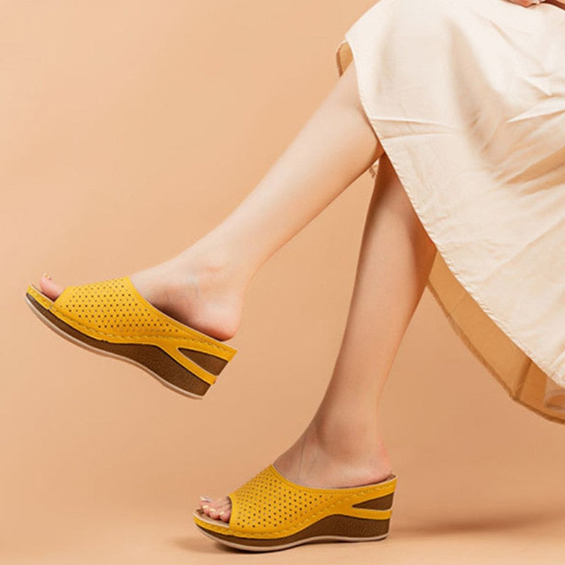 LD | Womens Open Toe Wedge Sandalen
