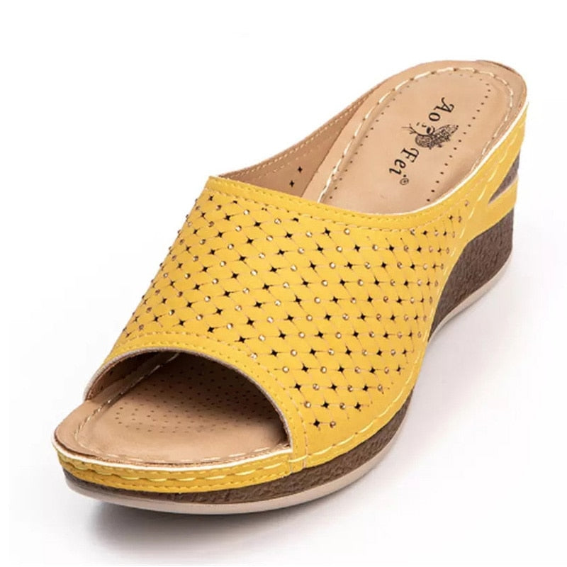 LD | Womens Open Toe Wedge Sandalen