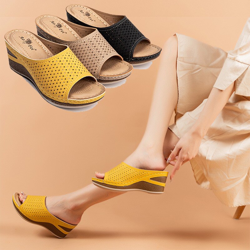 LD | Womens Open Toe Wedge Sandalen