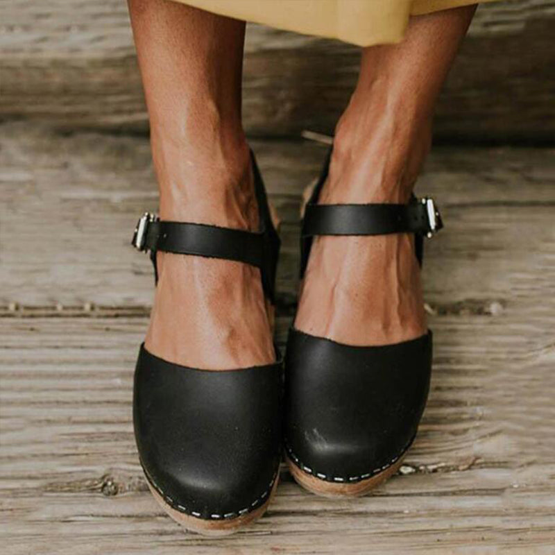 LD | Vrouwen Zomer Platform Sandalen Wedge met Gesp Band