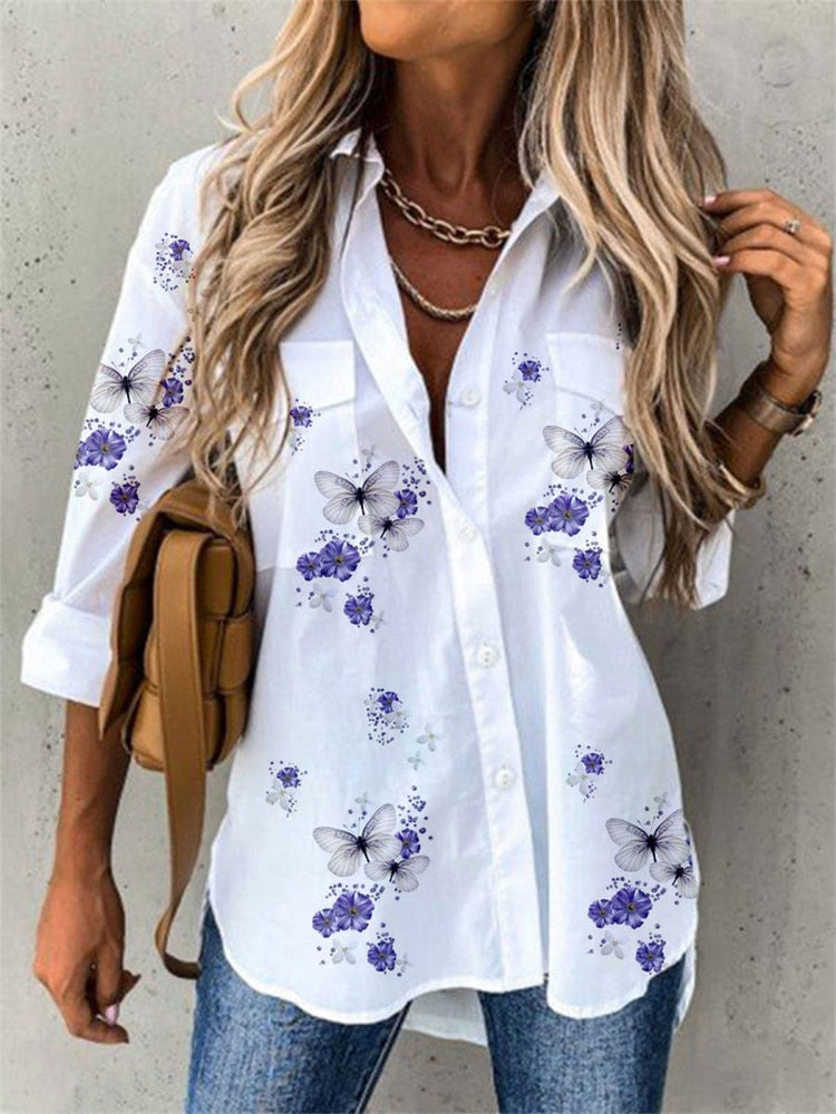 TS | Pretty blouse with butterfly print