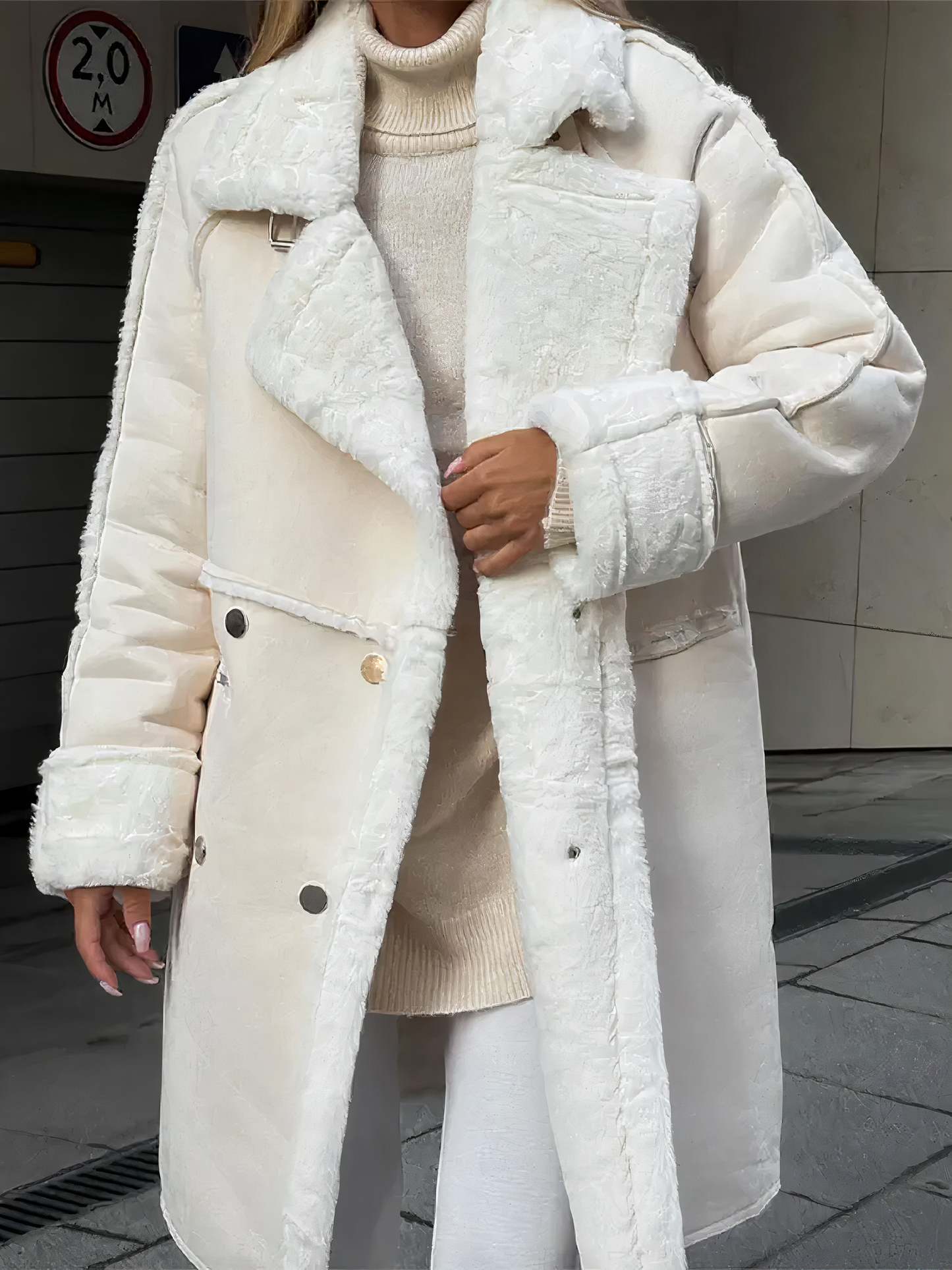 LD | Luxueuze winterjas gevoerd met imitatiebont