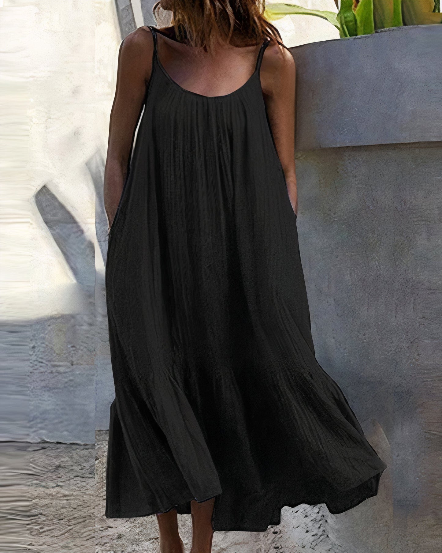 LM | Simple sleeveless midi dress