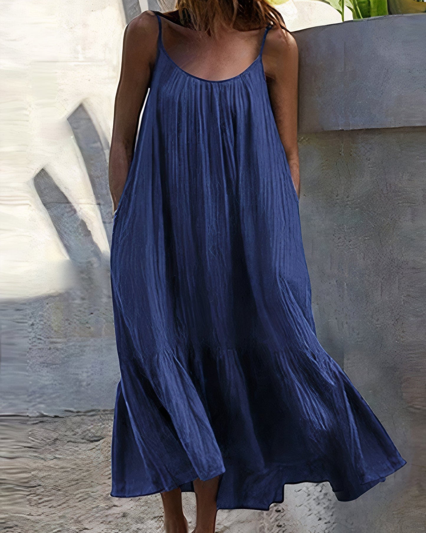 LM | Simple sleeveless midi dress