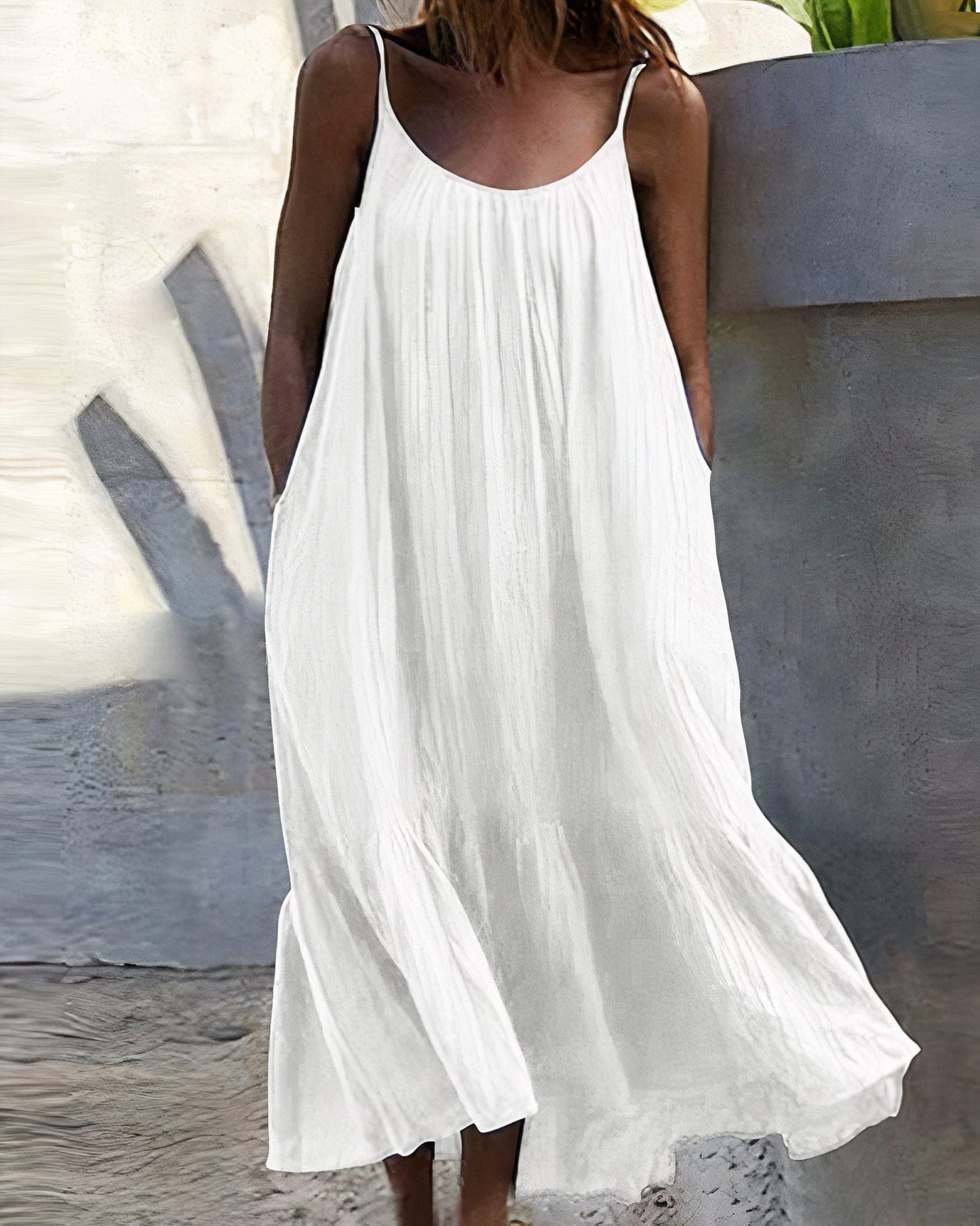 LM | Simple sleeveless midi dress