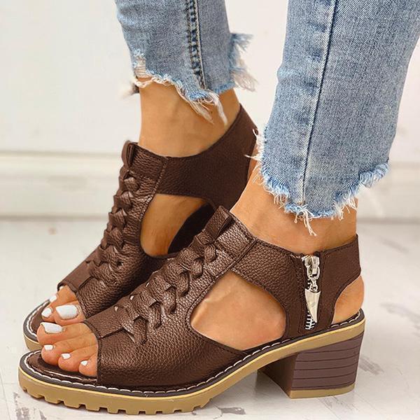 LD | Vrouwen Blokhak Sandalen