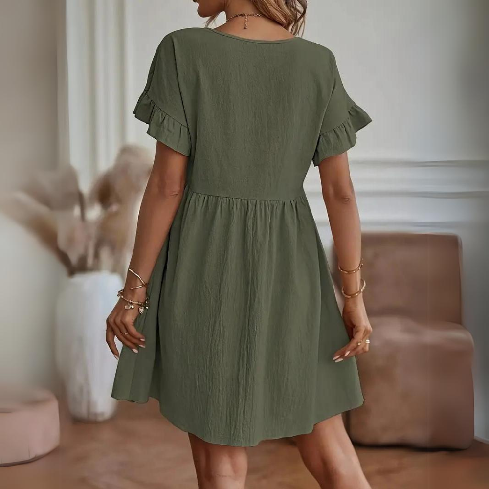 TS | Casual summer dress with puff sleeves