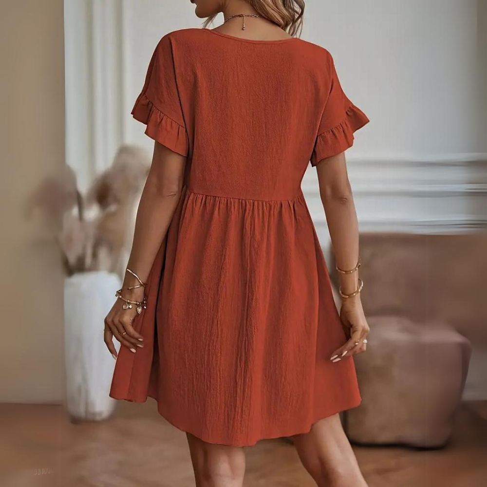 TS | Casual summer dress with puff sleeves