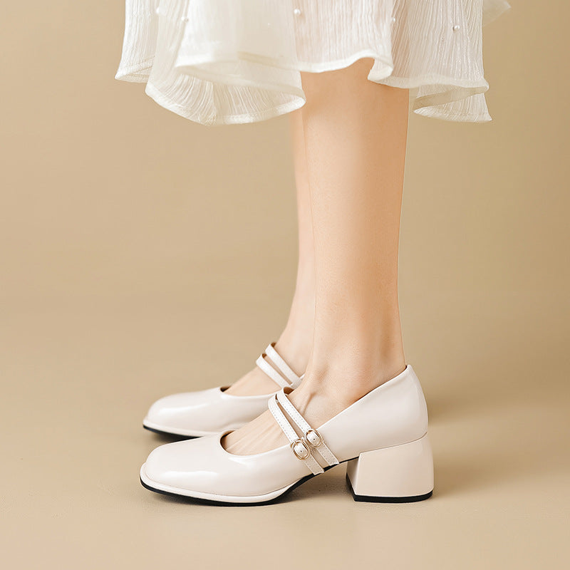 TS | Vintage shoes with double strap and block heel