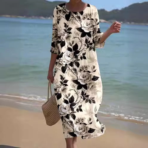 LD | Maxi-jurk met bloemenpatroon