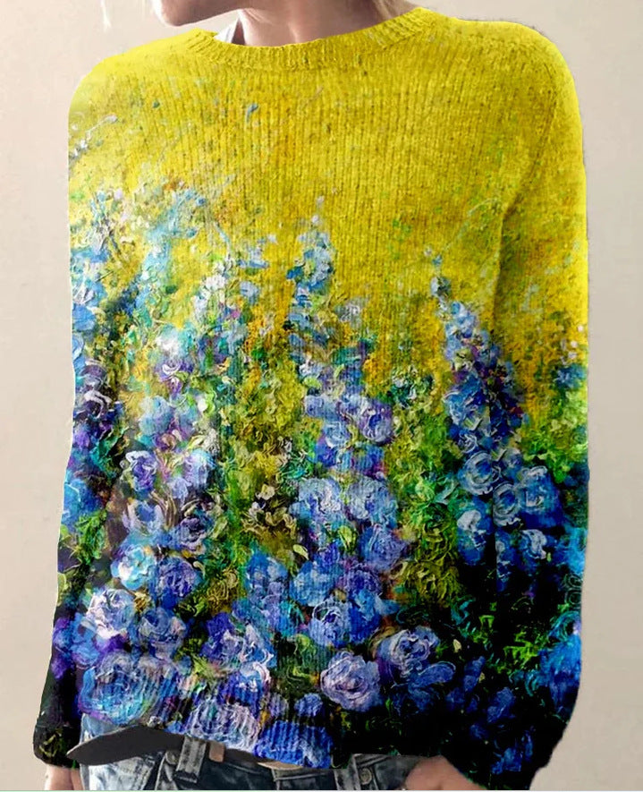 TS | Artistic landscape knit sweater