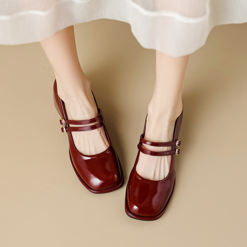 TS | Vintage shoes with double strap and block heel