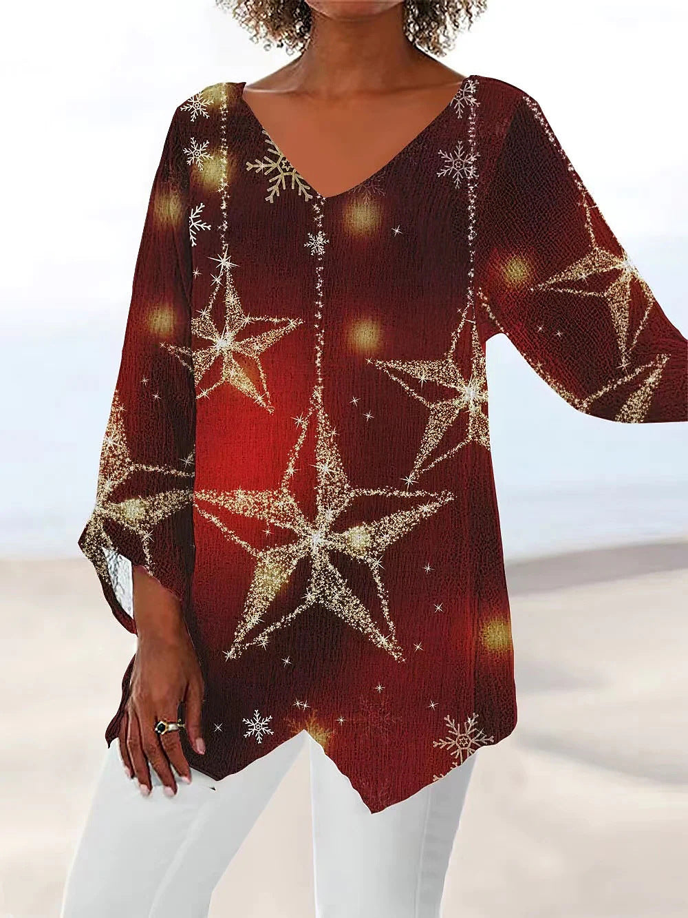 LD Eenvoudige en stijlvolle winterblouse