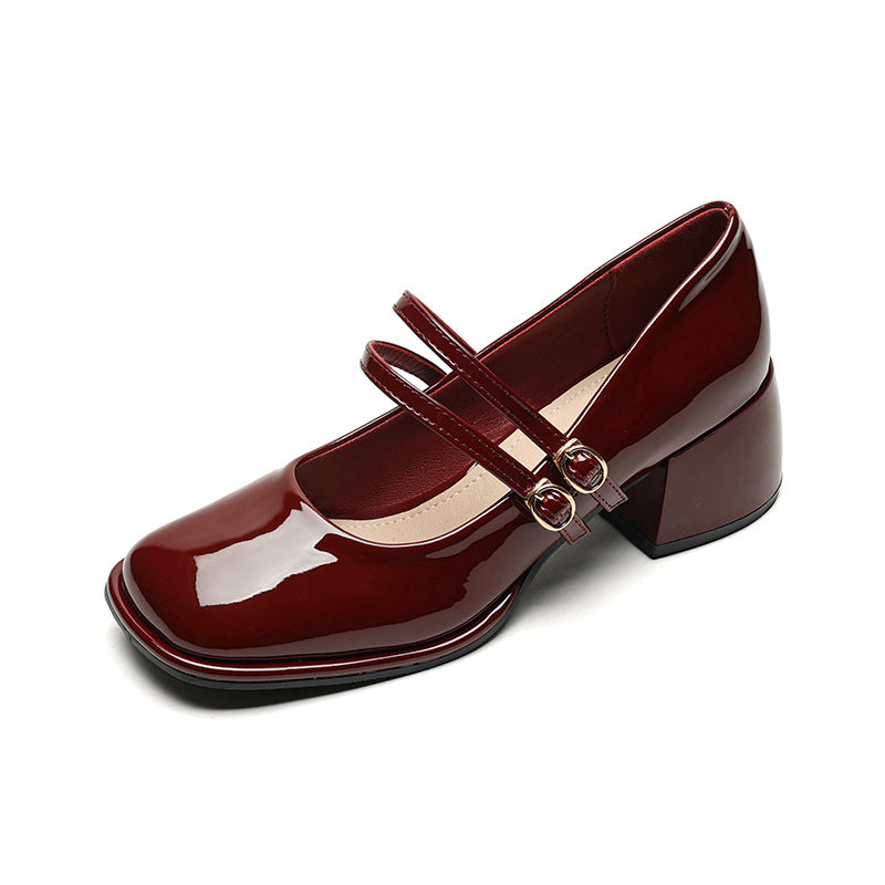 TS | Vintage shoes with double strap and block heel