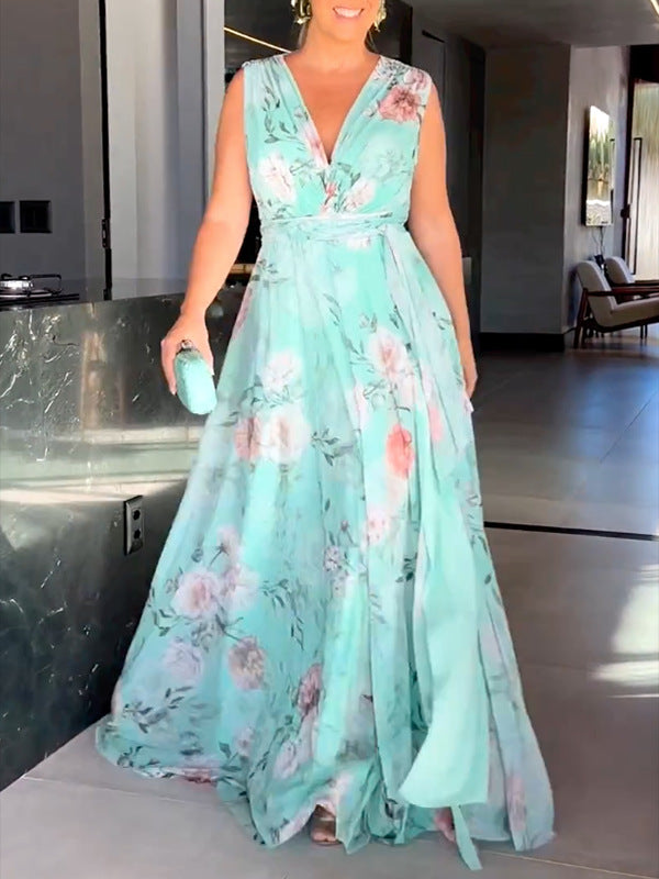 LD | Bloemen maxi jurk met split