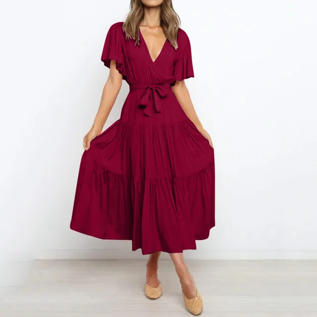 LM | Maxi dress with deep V-neckline