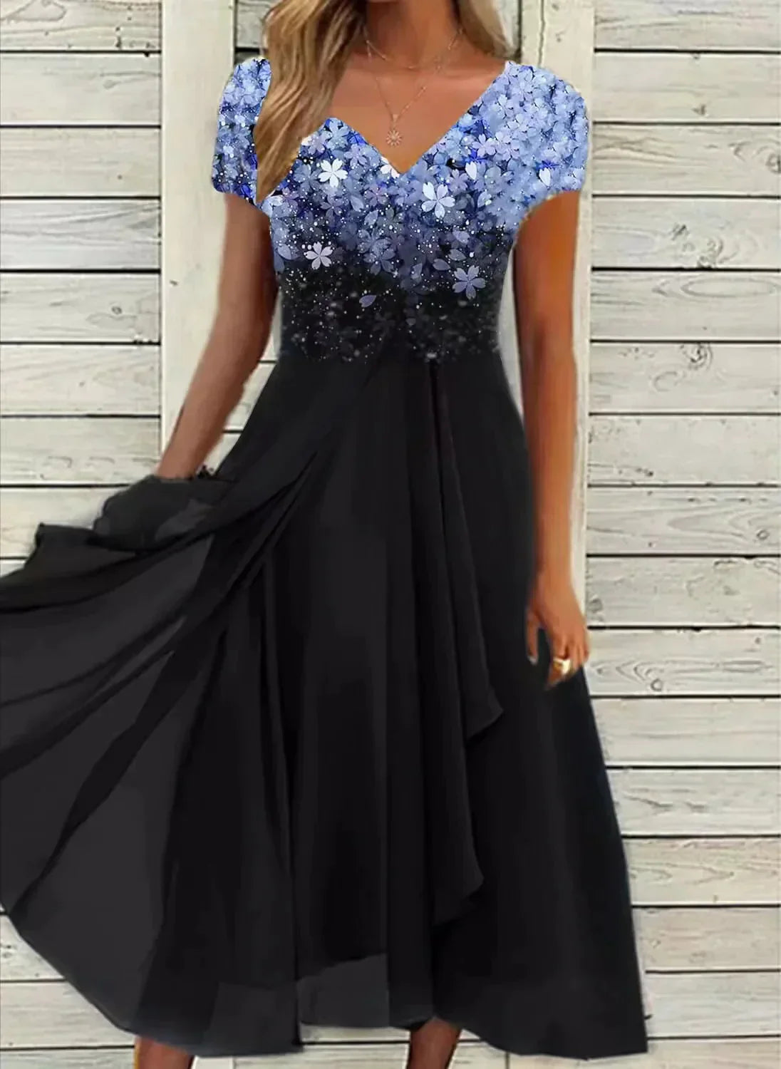 LM | Ladies chiffon party dress