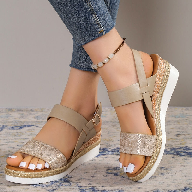 LD | Vrouwen Wig Comfort Platform Sandalen