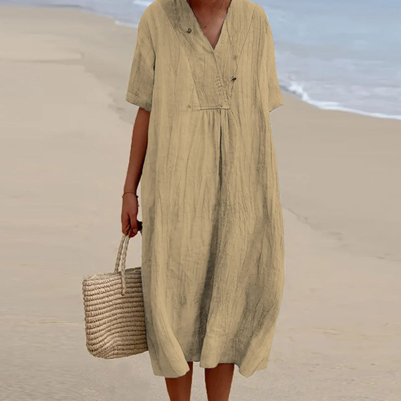 TS | Midi dress with V-neck