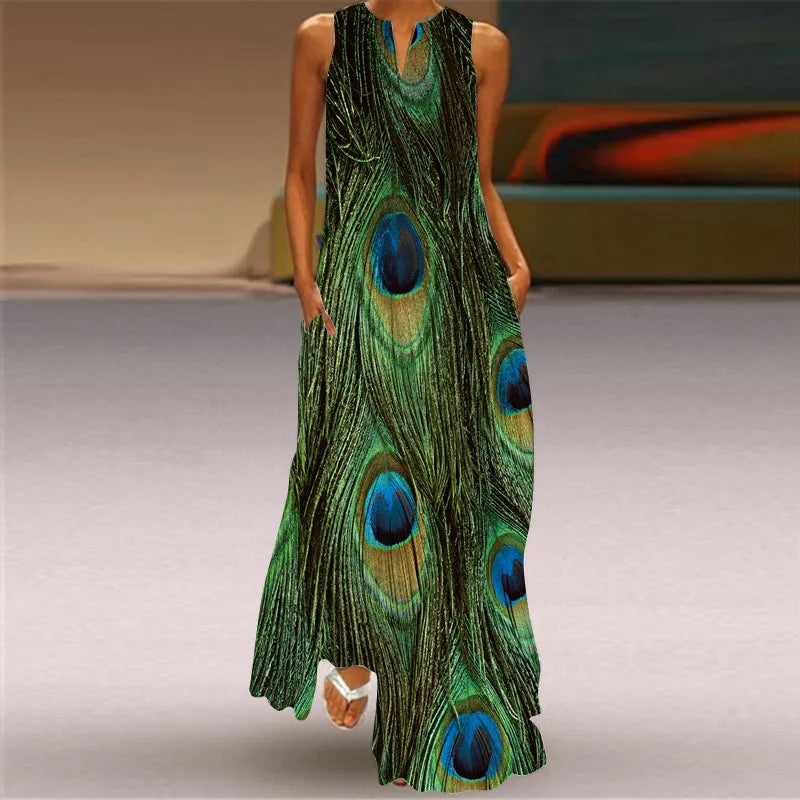 LD | Zomer Sexy Maxi Jurken Vrouwen Mouwloos V-Hals Badjas Party 2025 Retro Los Strand Vestidos Y2k S-5XL