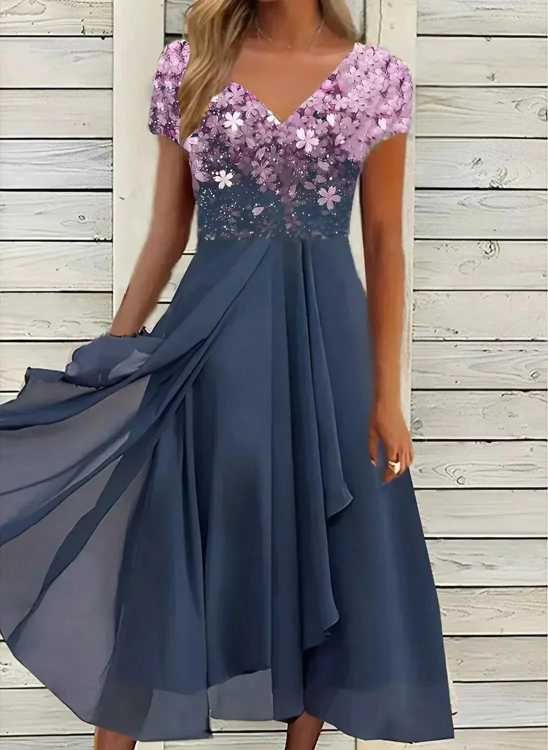 LM | Ladies chiffon party dress