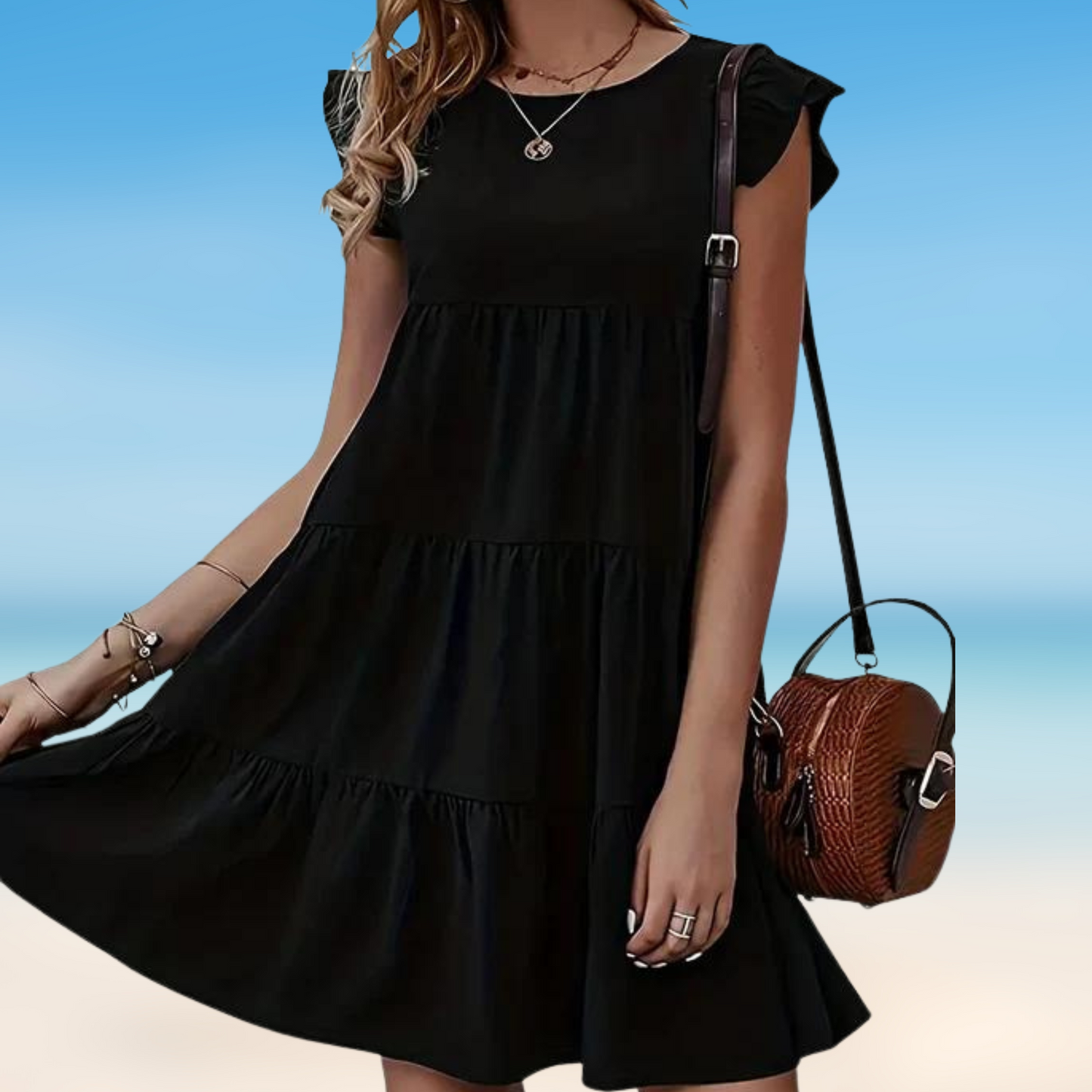 LM | Odella- Elegant mini dress with ruffles