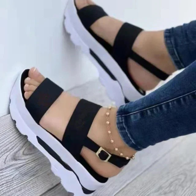 LD | Plateau sandalen met bandjes