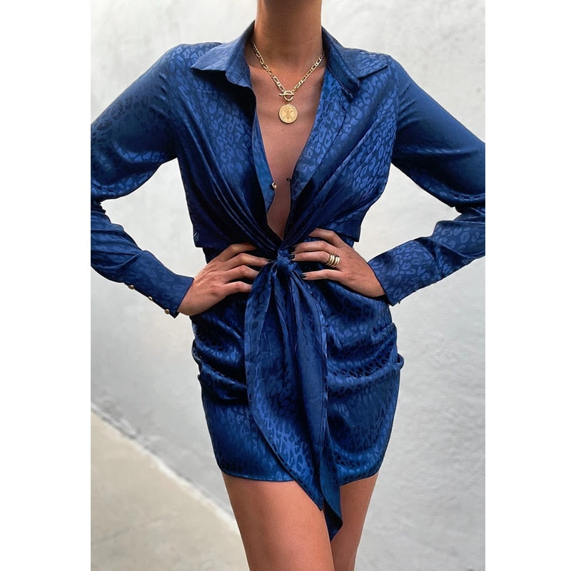 LM | Stylish mini dress with leopard print