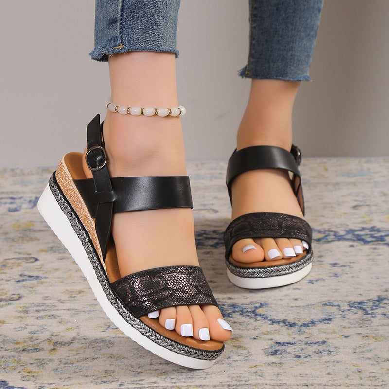 LD | Vrouwen Wig Comfort Platform Sandalen