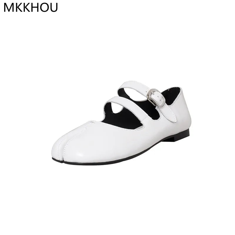 TS | Leather flats with split toe