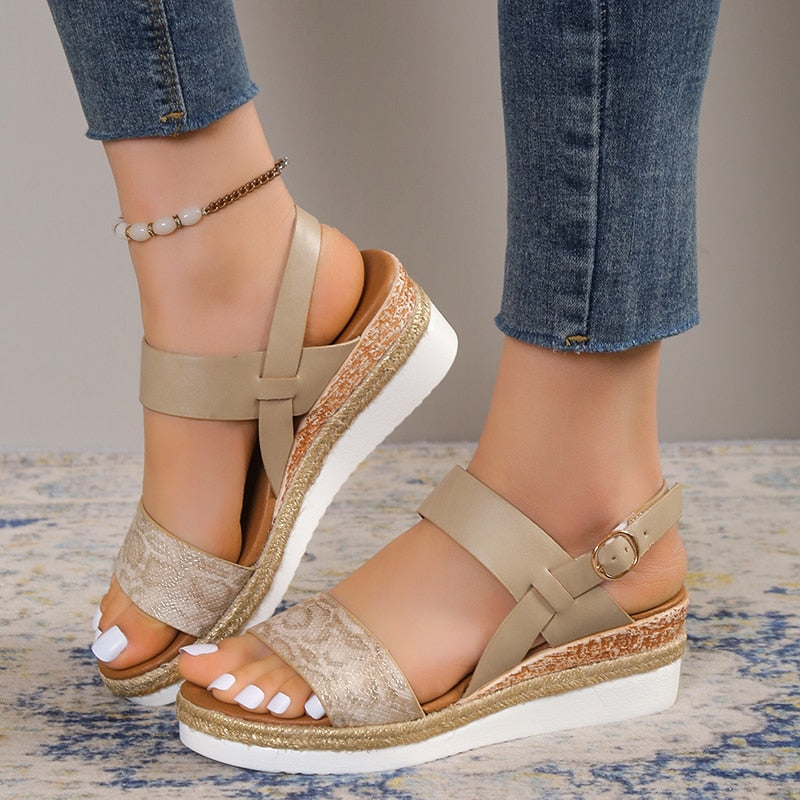 LD | Vrouwen Wig Comfort Platform Sandalen