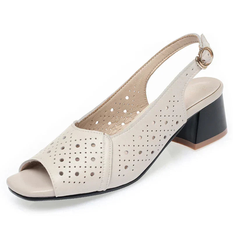 LD | Fishmouth Echt Leer Vrouwen Sandalen