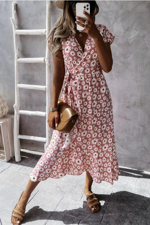 TS | Daisy flower midi dress loved by you