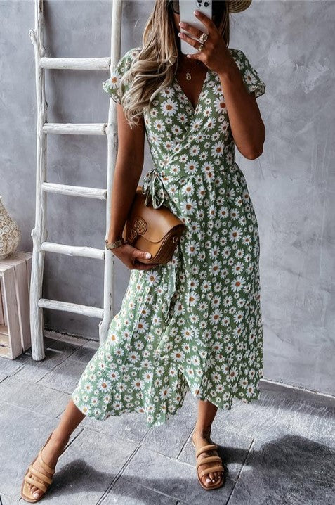 TS | Daisy flower midi dress loved by you