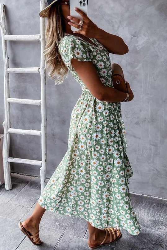 TS | Daisy flower midi dress loved by you