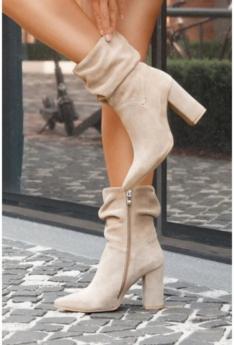 TS | Boots with suede block heel