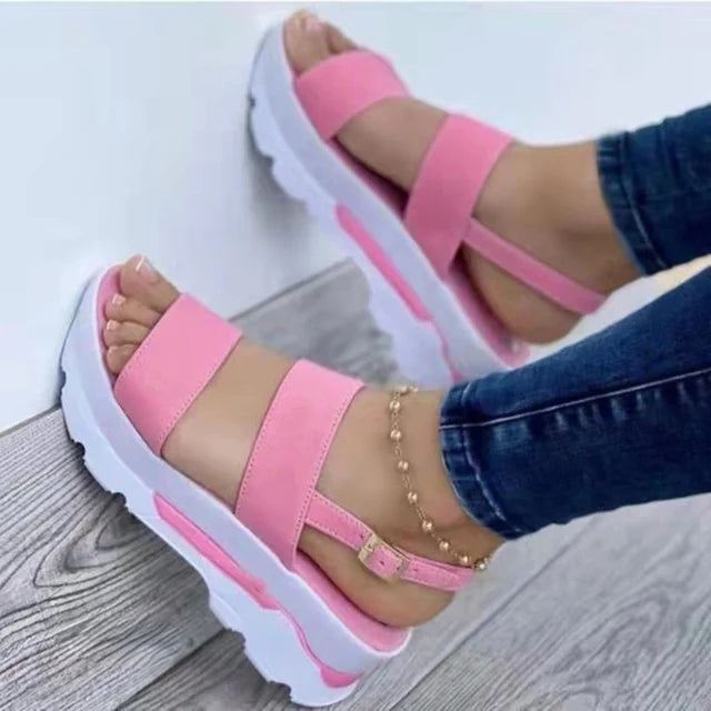 LD | Plateau sandalen met bandjes