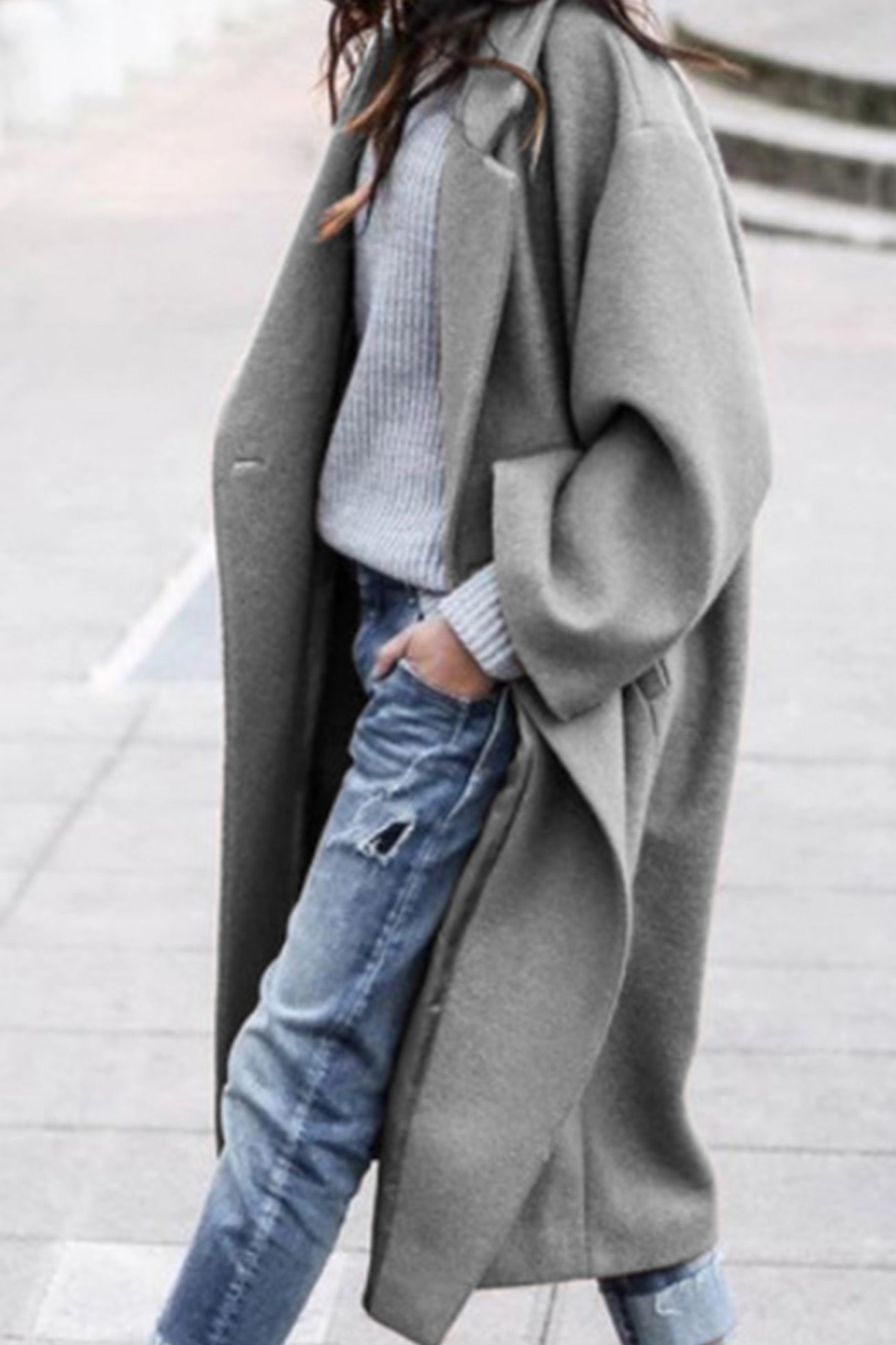 LD | Elegante jas met oversized revers