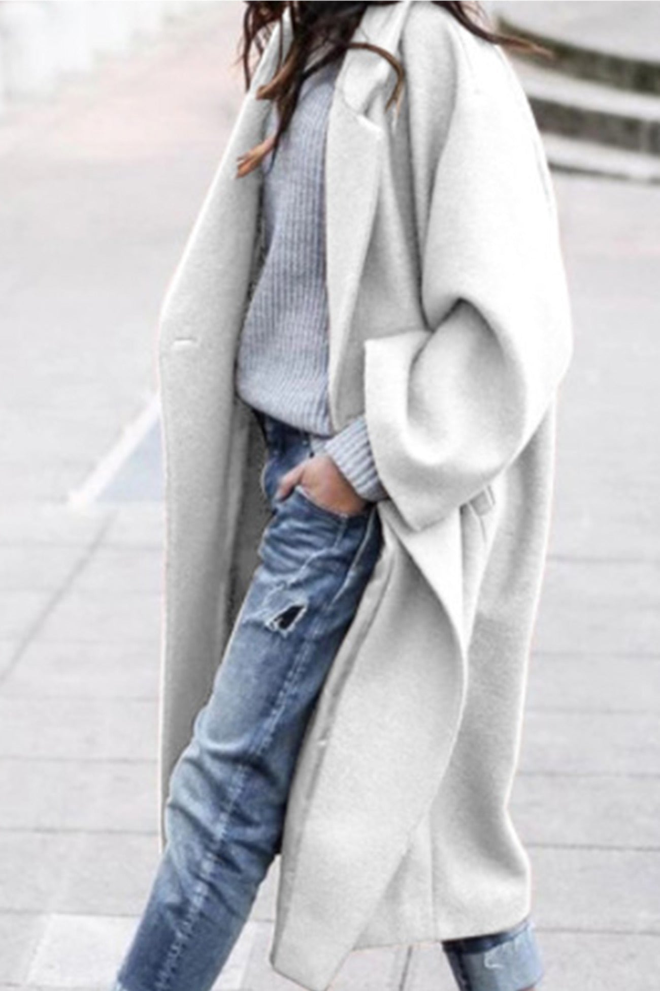 LD | Elegante jas met oversized revers