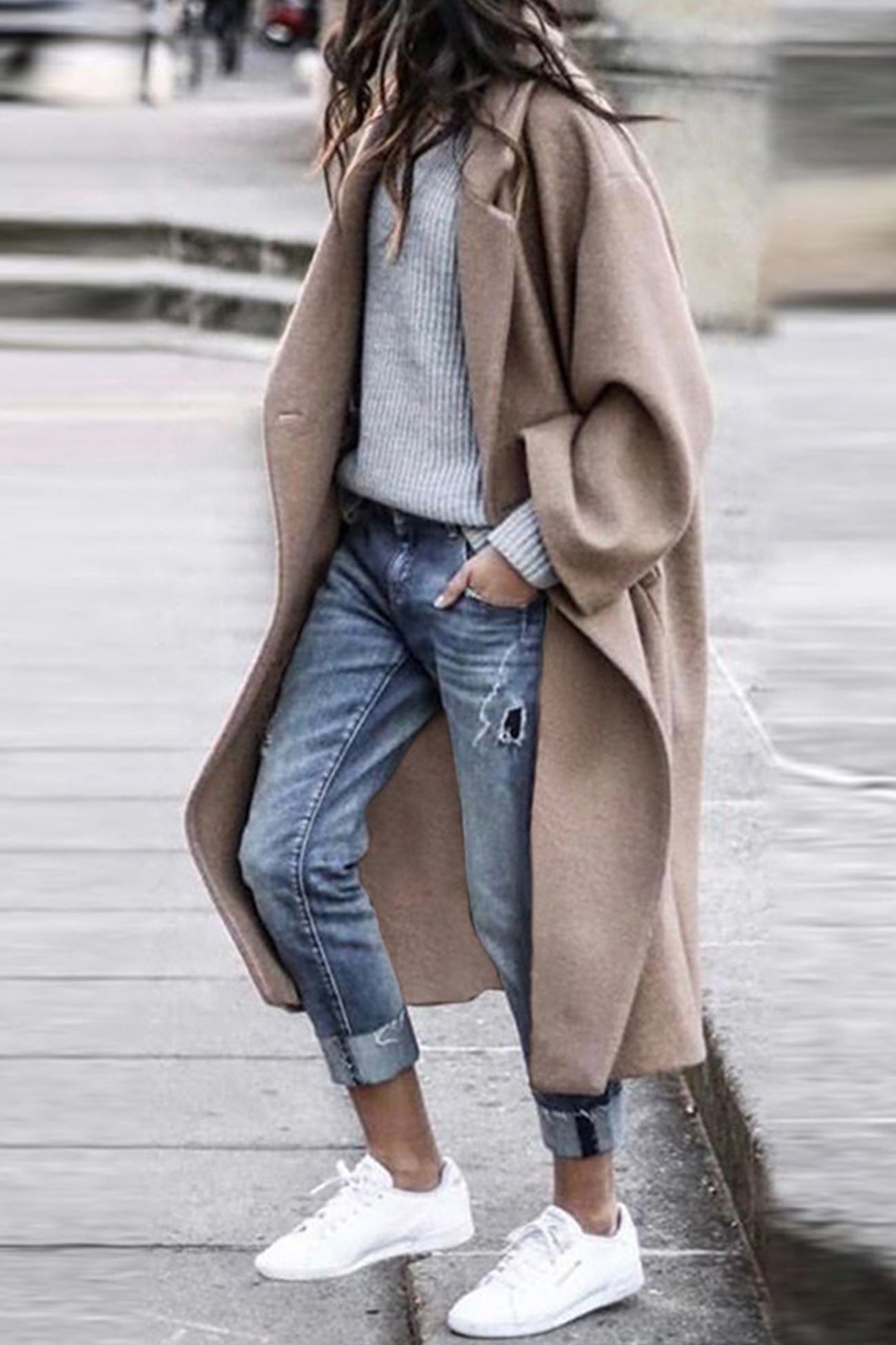 LD | Elegante jas met oversized revers