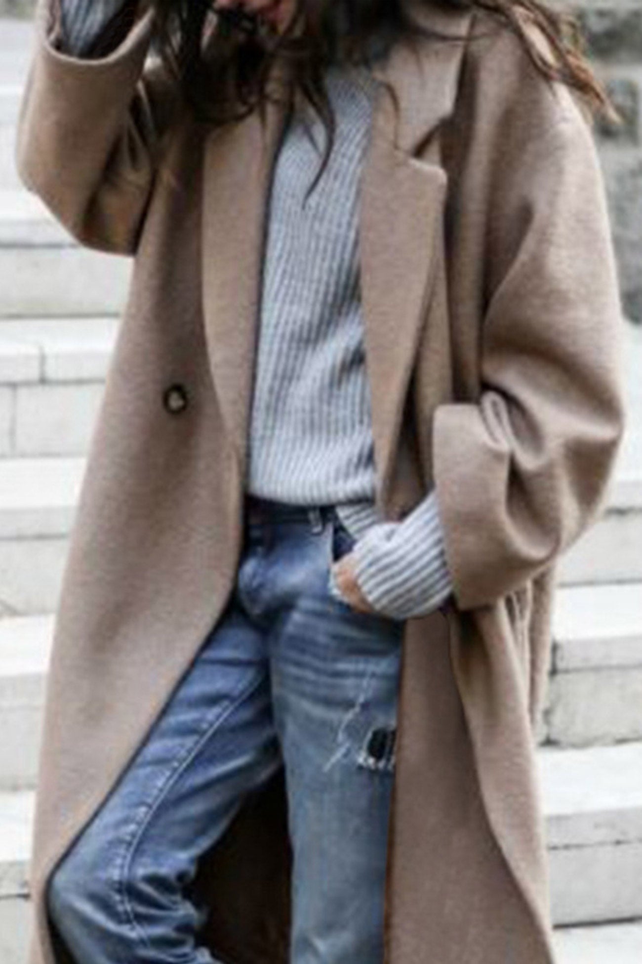 LD | Elegante jas met oversized revers