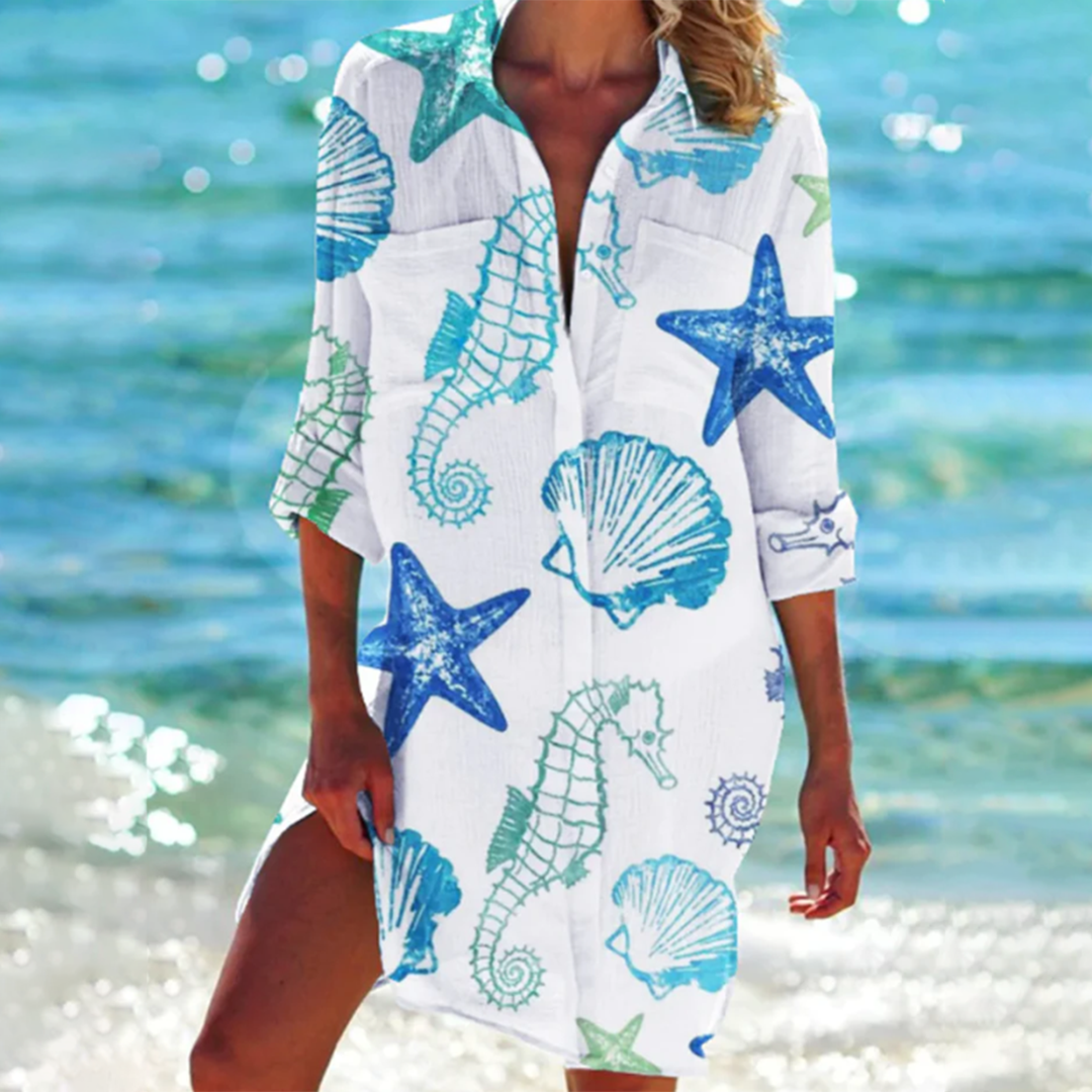 TS | Colourful button-up midi dress