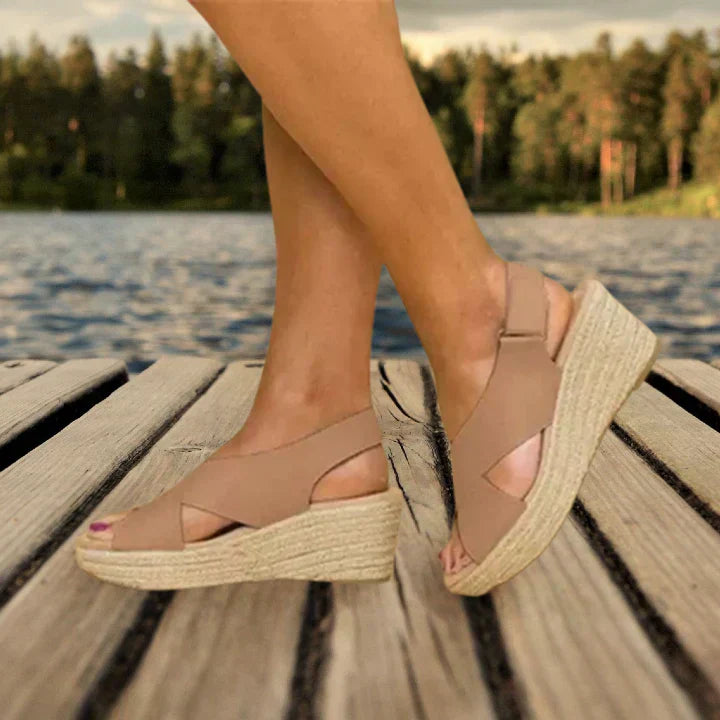 LD | Womens Wedge Enkelsandalen